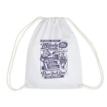 Nostalgie de la mode rétro | Femmes | Mode vintage - Sac de sport léger - blanc - Devant