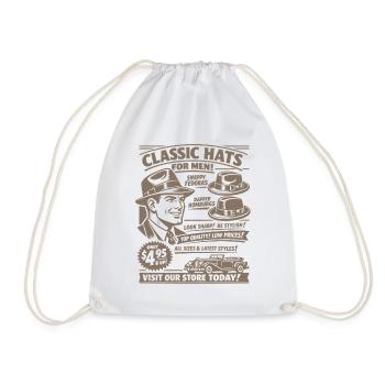 Nostalgie de la mode rétro | Hommes | Mode vintage - Sac de sport léger - blanc - Devant