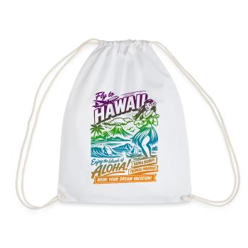Hawaii Dream Trip 50s Poster - Drawstring Bag - white - Front