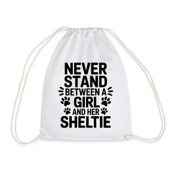 Expressions du chien de berger des Shetland, drôle de cadeau Sheltie - Sac de sport léger - blanc - Devant