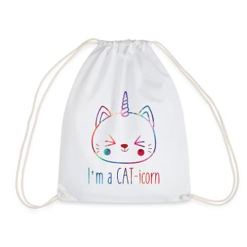 Je suis un amoureux des chats caticornes, des licornes, des chats - Sac de sport léger - blanc - Devant