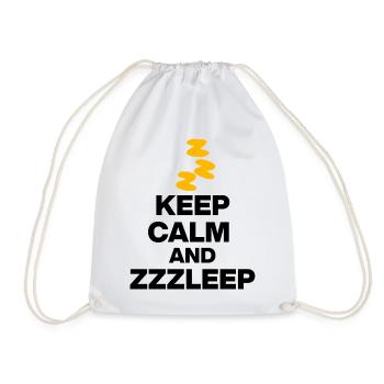 KEEP CALM AND ZZZLEEP, SCHLAFEN GESUND 1aZzzleep - Turnbeutel - Weiß - Vorne