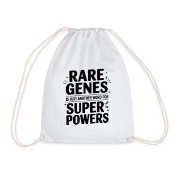 Rare Genes is Just Another Word for Superpowers - Drawstring Bag - white - Front