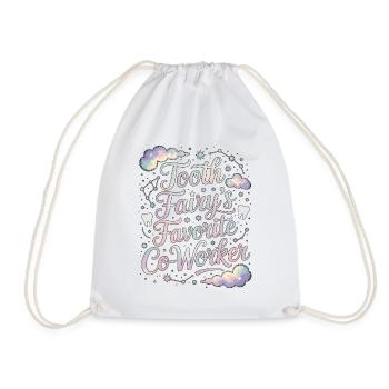 Pediatric Dentist Tooth Fairy's Favorite Dentistry - Drawstring Bag - white - Front