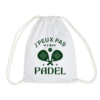 I can't I have padel - Drawstring Bag - white - Front