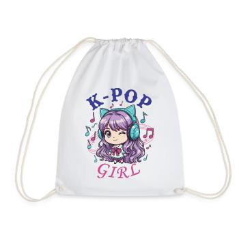 Fille K-Pop Mignonne Musique coréenne Anime Kpop Fans de Kpop - Sac de sport léger - blanc - Devant