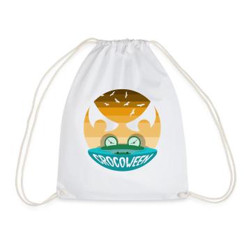 Safari Afrique Faune du Serengeti Crocodile d’Halloween - Sac de sport léger - blanc - Devant
