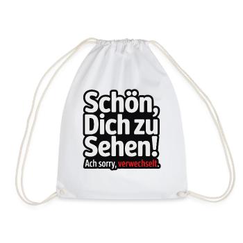 Content de te voir - désolé, je suis perdu. - Sac de sport léger - blanc - Devant