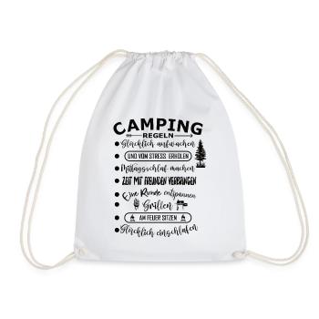 Real Camping Rules : Aventure en plein air - Sac de sport léger - blanc - Devant