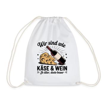 Nous sommes comme le fromage et le vin, plus vieux c’est - Sac de sport léger - blanc - Devant