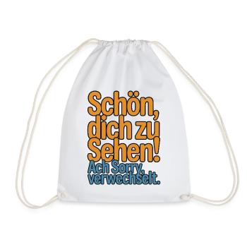 Content de te voir - désolé, je suis perdu. - Sac de sport léger - blanc - Devant