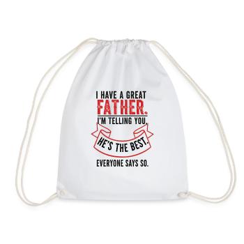 Meilleur cadeau de papa au monde pour le meilleur papa - Sac de sport léger - blanc - Devant