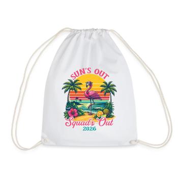 Suns Out Squads Out 2026 Spring Break Cruise Fun - Drawstring Bag - white - Front