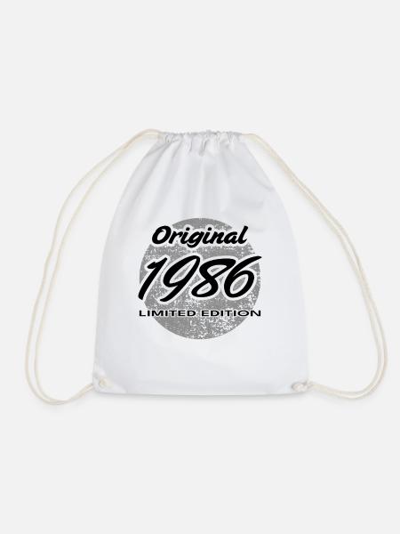 40. Geburtstag 1986 Geschenk für Männer und Frauen - Turnbeutel - Weiß