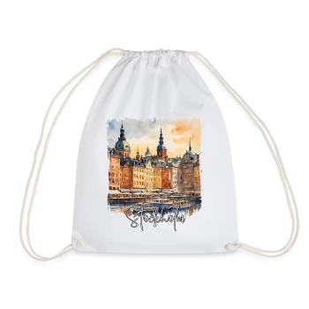 Stockholm Aquarell, Stockholm Schweden - Turnbeutel - Weiß - Vorne
