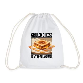 Le grilled cheese est mon langage de l’amour - Sac de sport léger - blanc - Devant