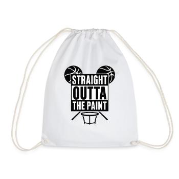 Straight Outta The Paint Basketball Sport  - Turnbeutel - Weiß - Vorne