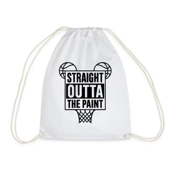 Straight Outta The Paint Basketball Sport  - Turnbeutel - Weiß - Vorne