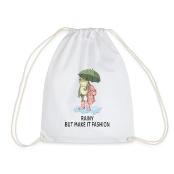 Cool frog- but make it fashion - Drawstring Bag - white - Front