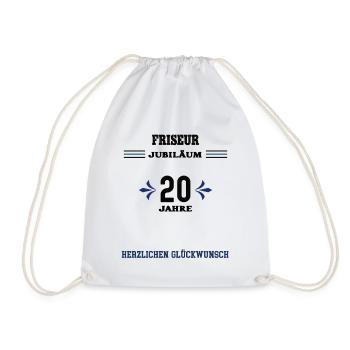 Hairdresser 20th anniversary Twentieth anniversary - Drawstring Bag - white - Front