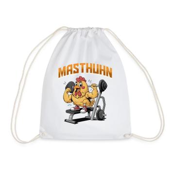 Gym MASTHUHN Gewichtheber Lustiges - Turnbeutel - Weiß - Vorne