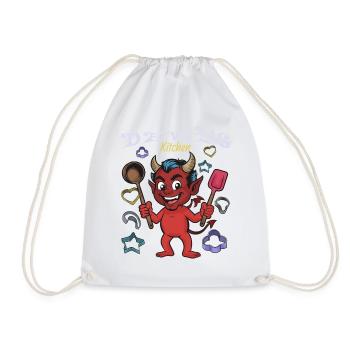 Devil's Kitchen Cooking Devil - Drawstring Bag - white - Front