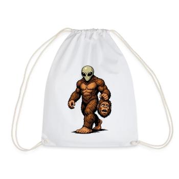 Bigfoot Alien Sasquatch UFO Science Fiction - Turnbeutel - Weiß - Vorne