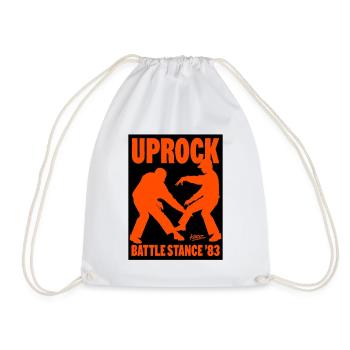 Uprock Battle Stance Hip-Hop 83 - Drawstring Bag - white - Front