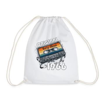 Cadeau pour le 60e anniversaire Mari Femme Mars 1966 - Sac de sport léger - blanc - Devant