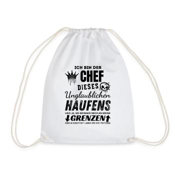 Chef des unglaublichen Haufens Chef Geschenk - Turnbeutel - Weiß - Vorne