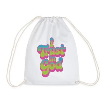 I Trust In God - Glaube Design - Turnbeutel - Weiß - Vorne