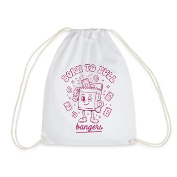 Born To Pull Bangers Card Collector Ripping - Drawstring Bag - white - Front