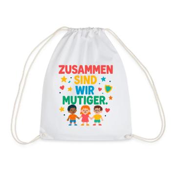 Zusammen sind wir mutiger - Turnbeutel - Weiß - Vorne