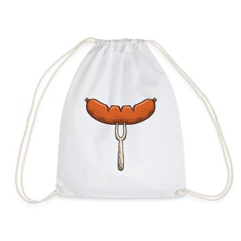 Bratwurst Grill Outfit Fans de grill Amoureux de saucisses - Sac de sport léger - blanc - Devant