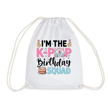 Je suis l’équipe d’anniversaire K-Pop - Sac de sport léger - blanc - Devant