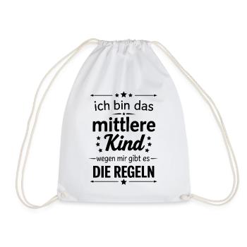 Drôle de dicton, famille du milieu de l’agitation Reg - Sac de sport léger - blanc - Devant
