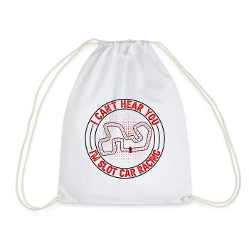 Je ne t’entends pas, idée cadeau pour course de voitures à fente - Sac de sport léger - blanc - Devant
