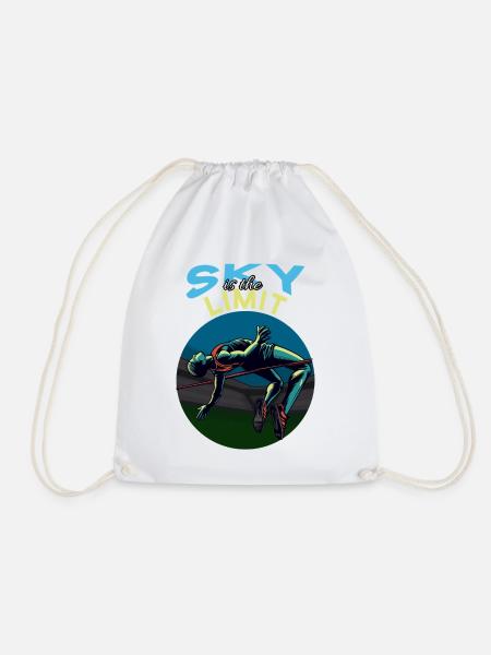 High jump: Sky is the limit! - Drawstring Bag - white