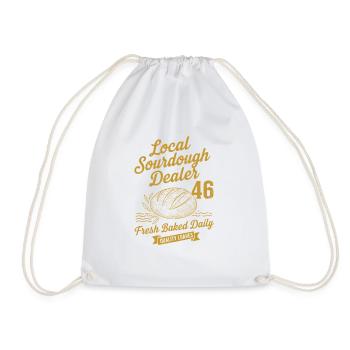 Vendeur local de levain Pain au levain fraîchement cuit chaque jour - Sac de sport léger - blanc - Devant