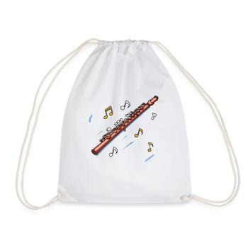 Sketch de flûte - Sac de sport léger - blanc - Devant