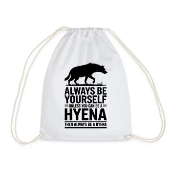 Paroles de la hyène Hyène Drôle de cadeau de hyène - Sac de sport léger - blanc - Devant