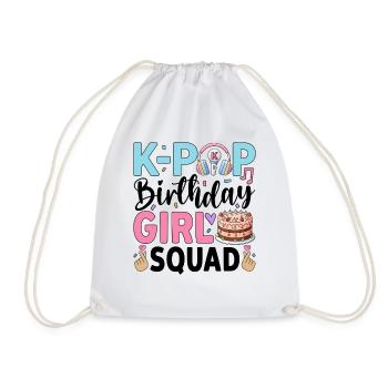 Escouade des filles d’anniversaire K-Pop - Sac de sport léger - blanc - Devant