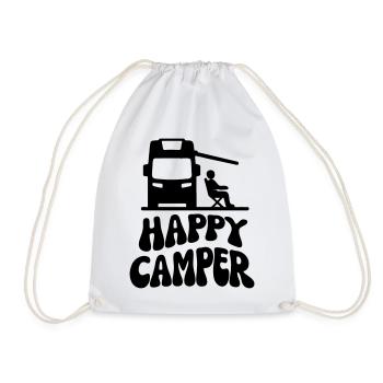Camper Happy - Turnbeutel - Weiß - Vorne