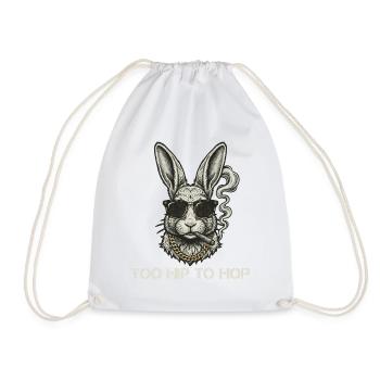 Trop branché pour hoper Drôle de Bunny Smoking - Sac de sport léger - blanc - Devant