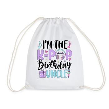 I'm The K Pop Birthday Uncle - Drawstring Bag - white - Front