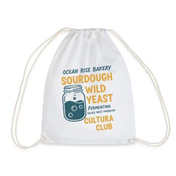 sourdough Bread Baking Baker Wild Yeast Cultura - Drawstring Bag - white - Front
