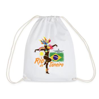Rio de Janeiro Brasilien Vintage Samba Tänzerin - Turnbeutel - Weiß - Vorne