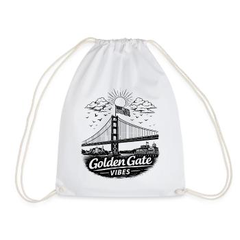 Golden Gate Vibes San Francisco Skyline - Sac de sport léger - blanc - Devant