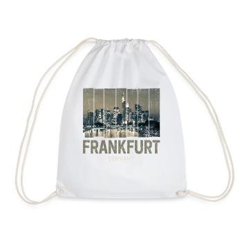 Souvenir d’art de la silhouette de la silhouette de Francfort, Allemagne - Sac de sport léger - blanc - Devant