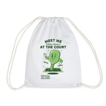 Pickleball Meet Me At The Court-Witzbold - Turnbeutel - Weiß - Vorne